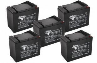 Комплект тяговых гелевых аккумуляторов RuTrike 60V45A/H C3