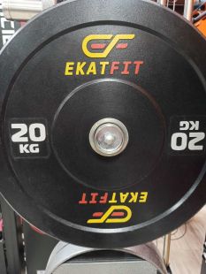 Диск бамперный EkatFit 20 кг (черный)
